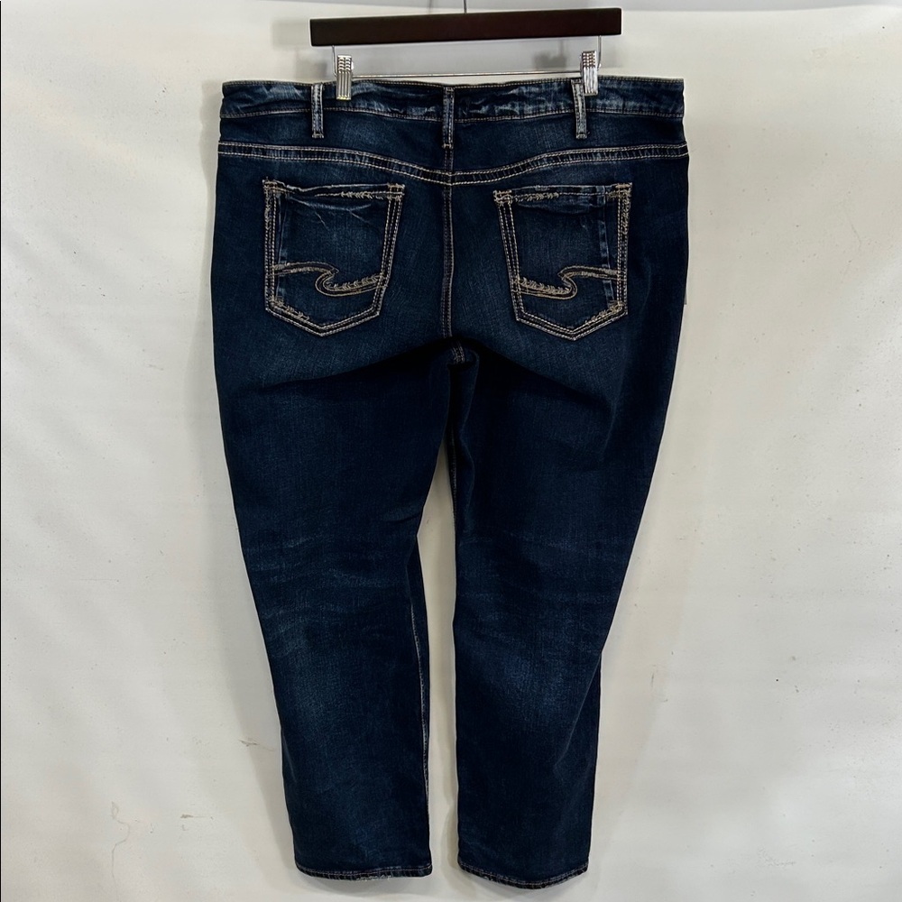 Silver Jeans Indigo Boyfriend jeans.  Sz 20  L 27 (NWT) - Picture 4 of 9